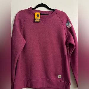 Carhartt Relaxed Fit Midweight Crew Neck Block Logo Sleeve Graphic Sweatshirt
